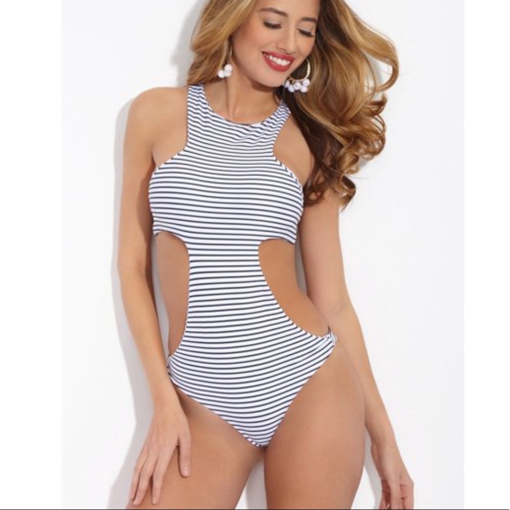 Mikoh striped one-piece swimsuit (Medium)